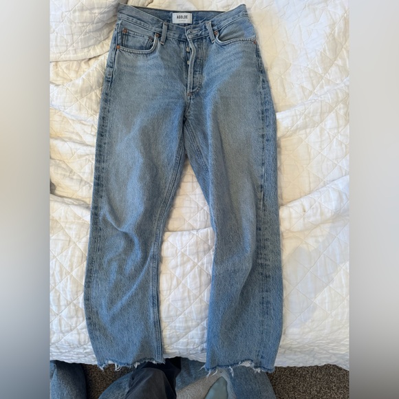 Agolde Riley 25 Blue Denim Jeans - Picture 1 of 2